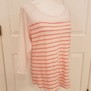 Lauren Conrad Striped Panel Top M